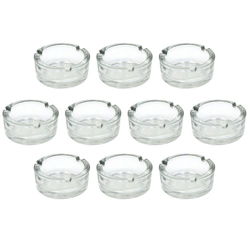 10er set glas aschenbecher - set,