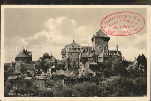 Burg wupper schloss stempel - schloss,