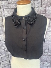Kragen Schwarz Mit Perlen NEU