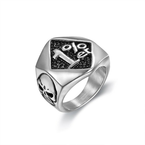 Totenkopf biker ring edelstahl - biker,