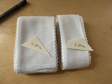 Stickband Aidastoff Weiß 5 und 7 cm Breit je 4.20m Länge ❌❌??❌❌