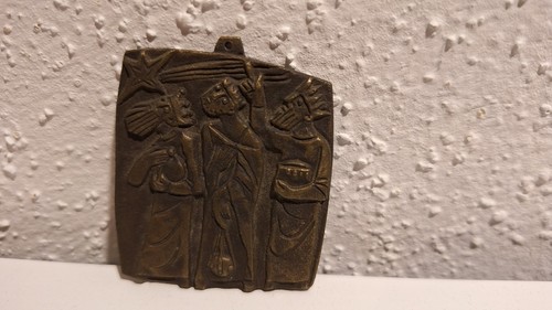 Religiöses relief bronze - religiöses,