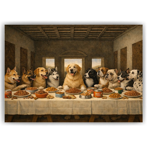 Hunde abendmahl poster - abendmahl,