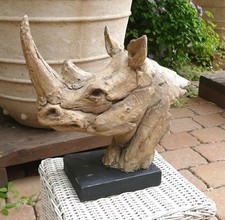 Nashorn Dekofigur Skulptur