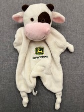 John Deere Schnuffeltuch Schmusetuch Kuh Traktor Bauer Plüsch selten Top Zustand