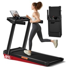 Klappbares Laufband mit 9% Steigung, 12 km/h, 3 PS Motor, Heimtraining