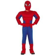 Spider Man Kostüm muskulös Kinder Herren Spinne DELUXE mit Muskeln