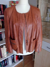 cognacfarbene Lederjacke von