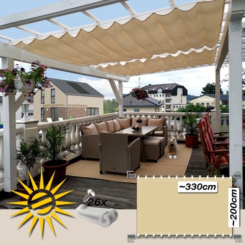 Seilspannmarkise sand 330 - ca,
