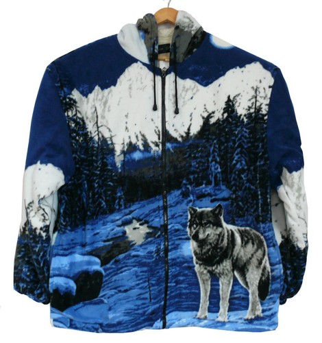 Fleece jacke wolf wölfe - fleece,