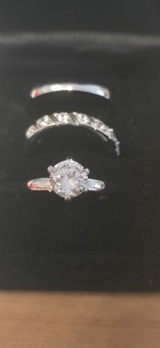 Diamonique ring 925 silber 3er - ring,