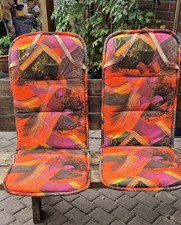 2 Gartenstuhlauflagen für Hochlehner, Bunt