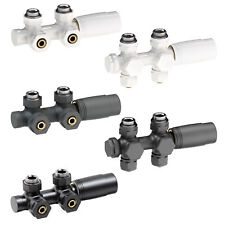 Aquabad® Heizkörper Anschlussgarnitur Multiblock mit Thermostat Mittelanschluss