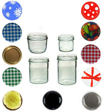 Sturzgläser Marmeladengläser Einmachgläser Sturzglas - Größe Set u Deckel wählen