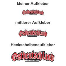 Aufkleber Wetterfest Ostdeutschland rot weiß unser osten rockt ddr heimat auto