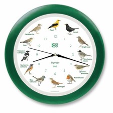 KOOKOO Wanduhr Singvögel Funk