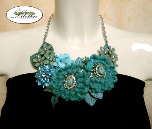 Collier textilcolier boho - textilcolier,
