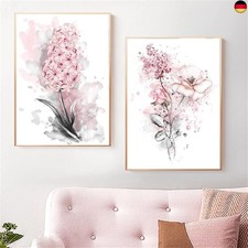 Blumen Poster 2er Set, Rosa