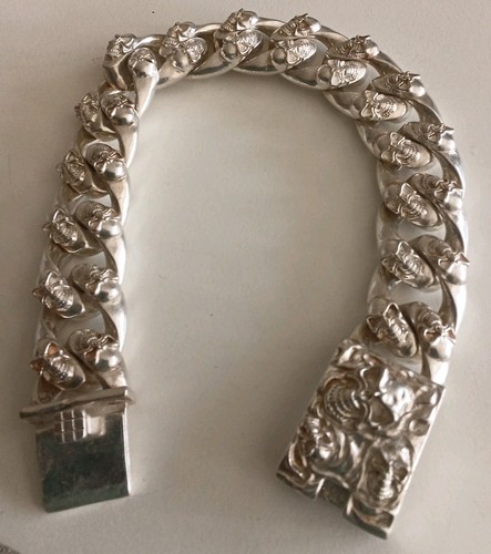 Silber grobes totenkopf - silber,
