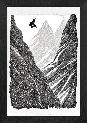 Gerahmtes wandbild snowboard - gerahmtes,