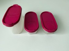 Tupperware Eidgenosse 2x 500 ml und 1x 1,1l Deckel Himbeere