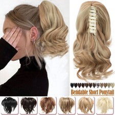 Klammer Clip Pferdeschwanz Bun Zopf Haarverlängerung Dutt Haarteil Wie Echthaar