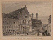 J. POPPEL (1807-1882), Hofkirche St. Michael, Sst. Romantik Stadtbilder 1800-184