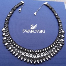 swarovski original Collier Halskette schwarze weiße Kristalle swarovski original