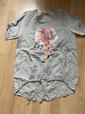 Made In Italy Leinen Bluse M Gr L 42/44 Brust 54 cm Neuw