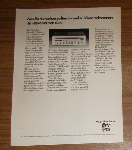 Seltene werbung vintage - werbung, akai