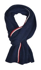 TOMMY HILFIGER - STRICKSCHAL SCHAL SCARF - WOLLMISCHUNG - BLAU - NEU
