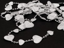 1m Girlande mit Herzen und Perlen, Deko Hochzeit,Hochzeitsdeko