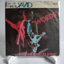 F R David - Words, 7" Vinyl