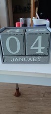 Holz Dauerkalender Vintage