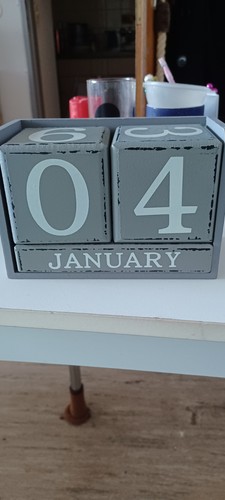 Holz dauerkalender vintage - holz,