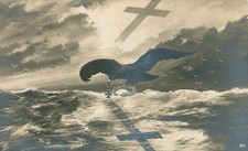 Seemannsgrab, Adler mit Eisernen Kreuz, Feld-Postkarte 1917