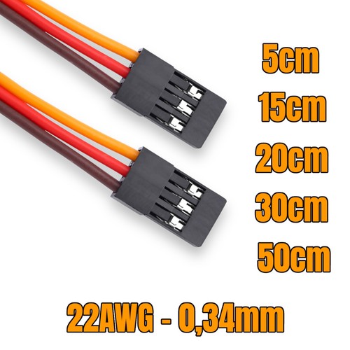 Servo patch kabel 3pin - jr,