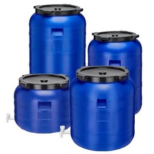 BPA-freies Fass mit Hahn Regentonne Regenfass für Garten 100L 150L 200L 250L