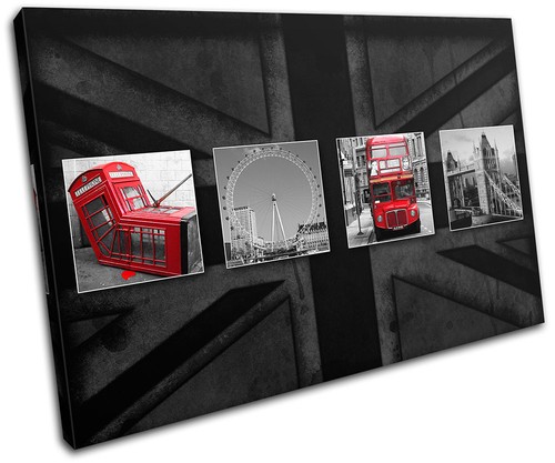 London red bus phonebox flag - london,