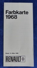 Renault Farbkarte 1968 4 8 10