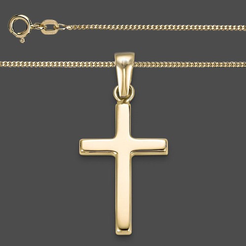 Kreuz anhänger echt gold - gold, 333