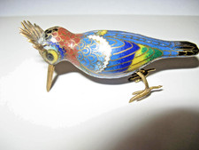 Cloisonne  Vogel Messing Metall Emaille 7,5   cm.