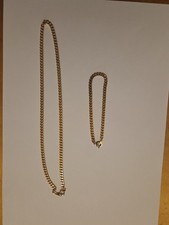 Set Kette Und Armband Stempel KOREA Goldfarben Nachlass