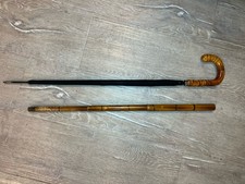 Vintage Gehstock Stock mit integriertem Regenschirm Teleskop