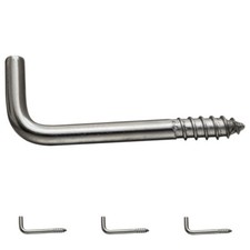 Hakenschraube L-Haken Edelstahl Schraubhaken Winkelhaken Halterung Wandhalter VA