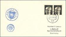 Marineschiffspost Bundesmarine Zerstörer 1 Kiel Schiffspost mit Dienstsiegel