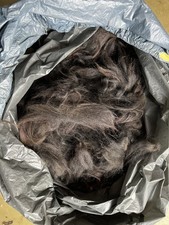 1,4kg Alpaka Rohwolle Schwarz, unbehandelt,ungewaschen