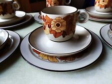 3 Kaffeegedecke 3tlg.,  Rosenthal studio-linie , Terra Prato Braun, 70er Jahre