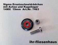 Sigma Ersatzschneidrädchen 19mm mit Achse & Kugellager für Fliesenschneider Max