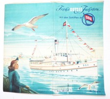 Frohe Ostsee Fahrten DSU 1953 mit Deutsche Reichsbahn Fahrplan 
